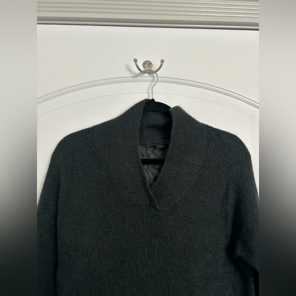 Alexander Wang Charcoal V-Neck Mohair Alpaca Blend Sweater size medium - Picture 2 of 11